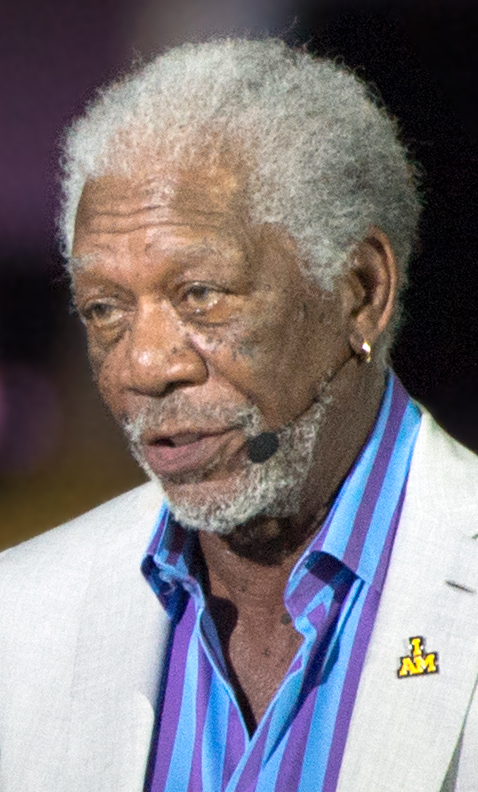 Morgan Freeman speaking at an opening ceremony