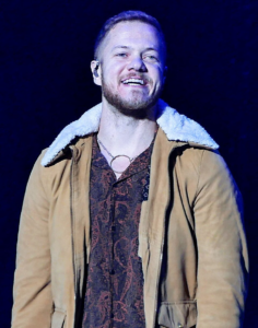 Dan Reynolds performing with Imagine Dragons in 2017